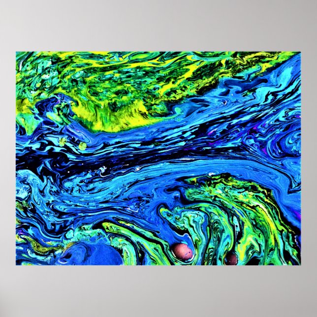 Poster Estudo de cor abstrato 56, (Frente)