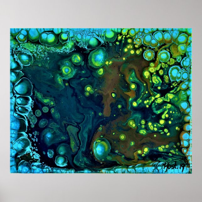 Poster Estudo de cor abstrato 6, (Frente)