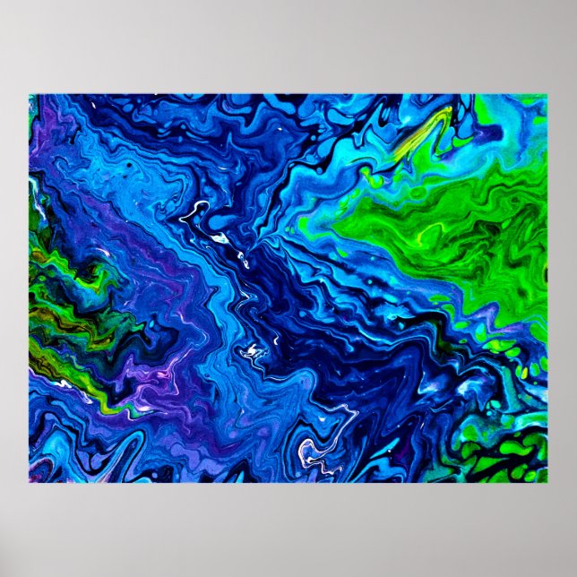 Poster Estudo de cor abstrato 68, (Frente)