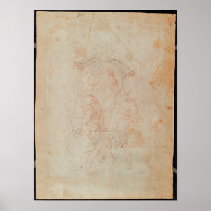 Póster Estudo de duas figuras masculinas