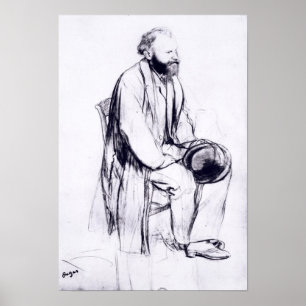 Póster Estudo de Edgar Degas   para um retrato de Manet