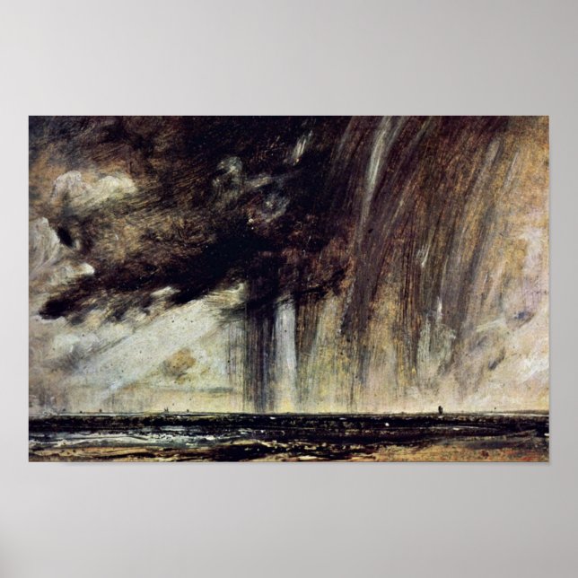 Póster Estudo De Fuga Com Nuvem De Chuva, Capa De Mar Com (Frente)