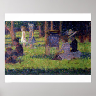 Póster Estudo de Georges Pierre Seurat   por 'um domingo