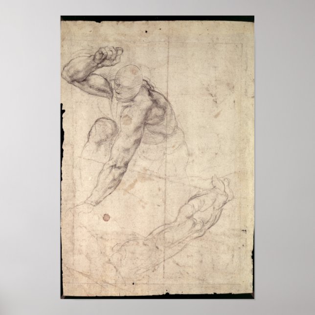 Póster Estudo de índice masculino (Frente)