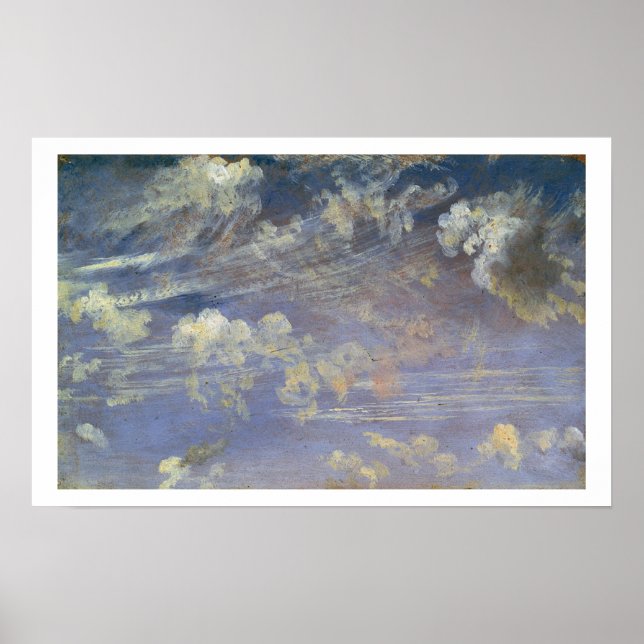 Póster Estudo de Nuvens de Cirrus (Frente)