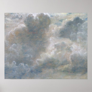 Poster Estudo de nuvens de Cumulus, 1822 de John