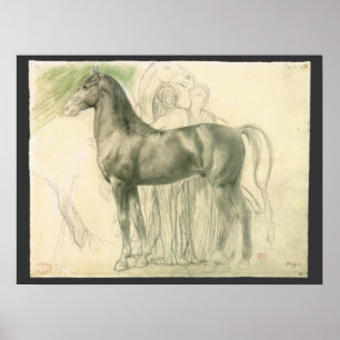 Póster Estudo de um cavalo por Edgar Degas, belas artes