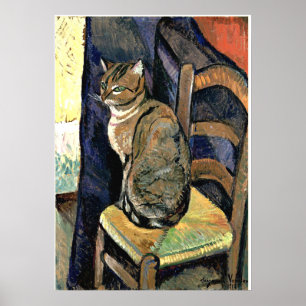 Poster Estudo de um Gato, pintura de arte (sem quadro)
