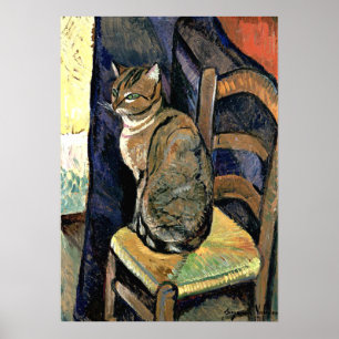 Poster Estudo de um Gato, pintura de arte (sem quadro)