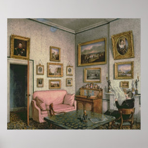 Póster Estudo do Col. Norcliffe em Langton Salão, c.1837