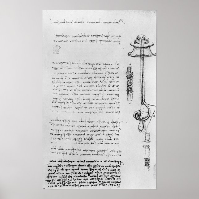 Póster Estudo do flutuador com tubos respiratórios para m (Frente)