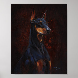 Poster Estudo Doberman Pinscher