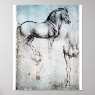 Poster Estudo dos Cavalos, Leonardo da Vinci