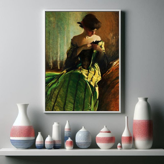 Poster Estudo em Preto e Verde por John White Alexander (Criador carregado)