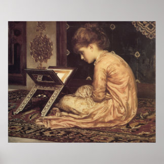Poster Estudo em Reading Desk - Lord Frederic Leighton