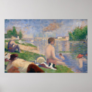 Poster Estudo final para "Bathers at Asnières", por Seura