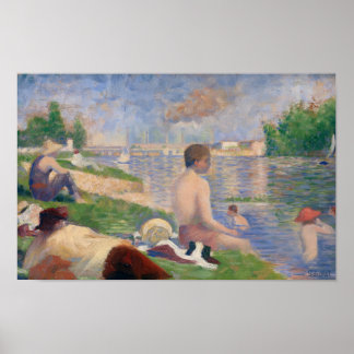 Poster Estudo final para "Bathers at Asnières", por Seura