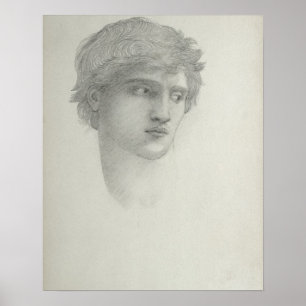 Poster Estudo para a cabeça de Perseus (lápis no papel)