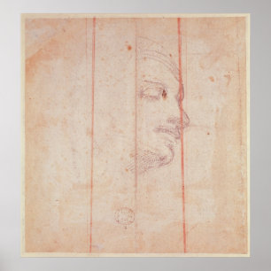Póster Estudo para a cabeça do Sibyl líbio