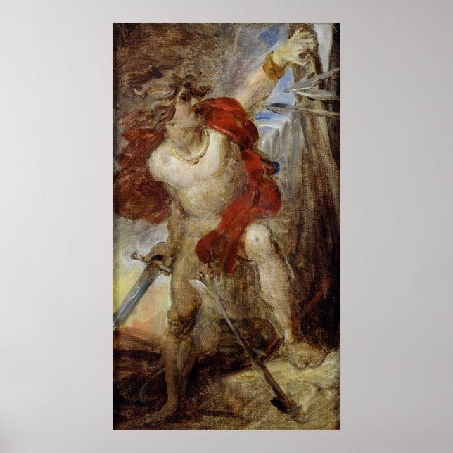 Póster Estudo para a Coragem Gaulesa, c.1830-32 (Frente)