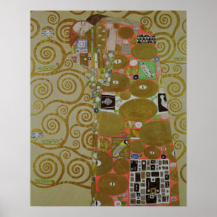 Póster Estudo para a realização, c.1905-09 (w/c & ouro 