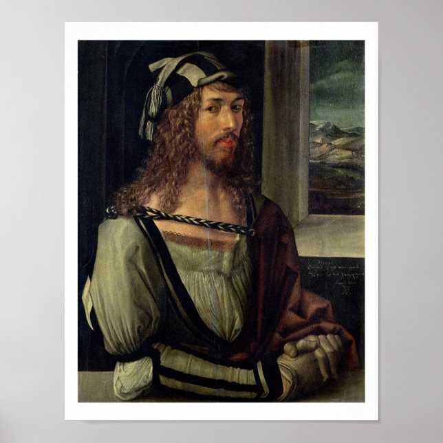 Póster Estudo para autorretrato com uma luva, c.1498 (Frente)