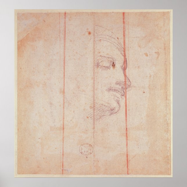 Póster Estudo para o Chefe da Sibila Líbia (Frente)