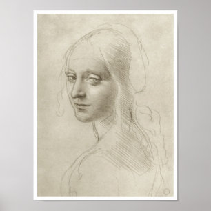 Póster Estudo para o "Virgin das rochas", da Vinci