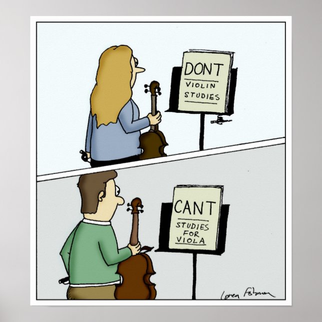 Poster Estudos de Dont e Cant para Violin e Viola (Frente)