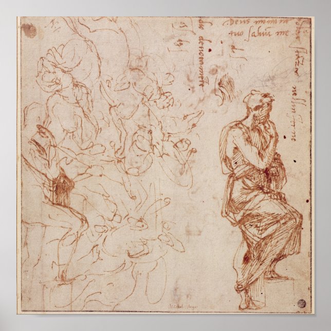 Póster Estudos de figura para uma mulher (Frente)