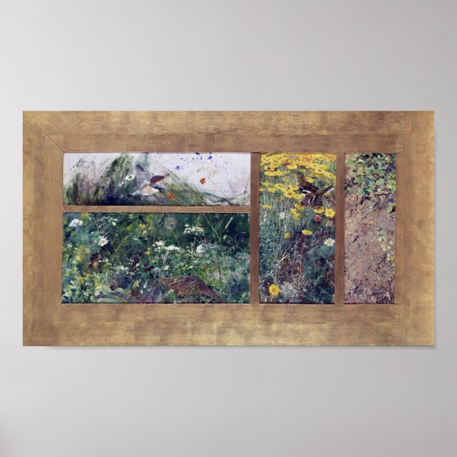 Poster Estudos sobre aves, Bruno Liljefors (Frente)