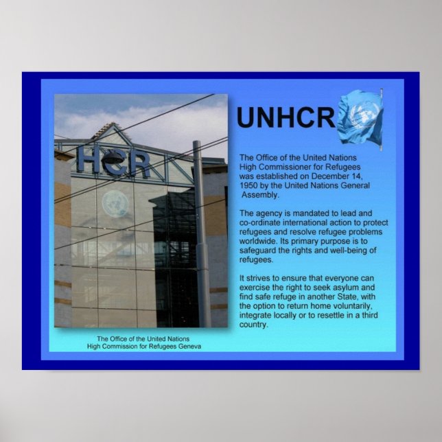 Póster Estudos Sociais, ACNUR, Genebra (Frente)