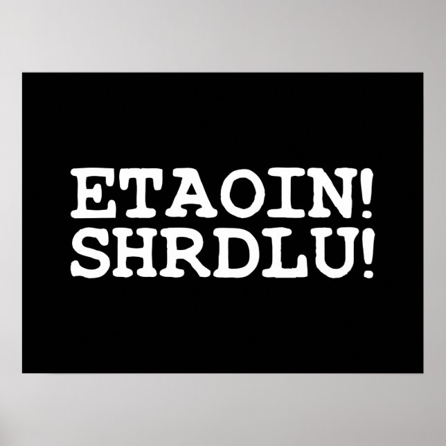 PÓSTER ETAOIN! SHRDLU! (Frente)
