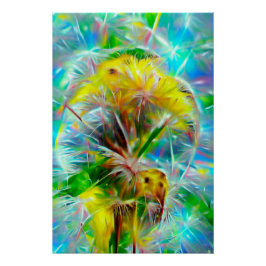 Póster Eteal Dandelions em Neon Dreamscape