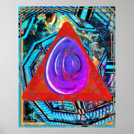 Poster Éter Elementar No Ângulo Da Meditação De Incêndio 