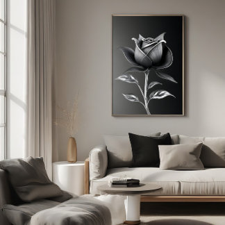 Poster Eternal Silver Rose