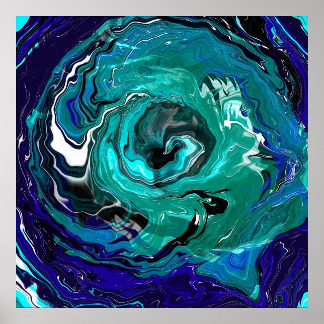 Poster Eternidade Azul | Abstrato Art (Frente)
