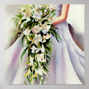 Poster Eterno Beauty, Bridal Cascading Buquê 2,