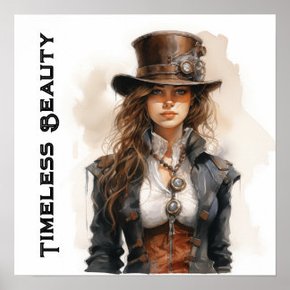 Poster Eterno Beauty Steampunk Young Woman