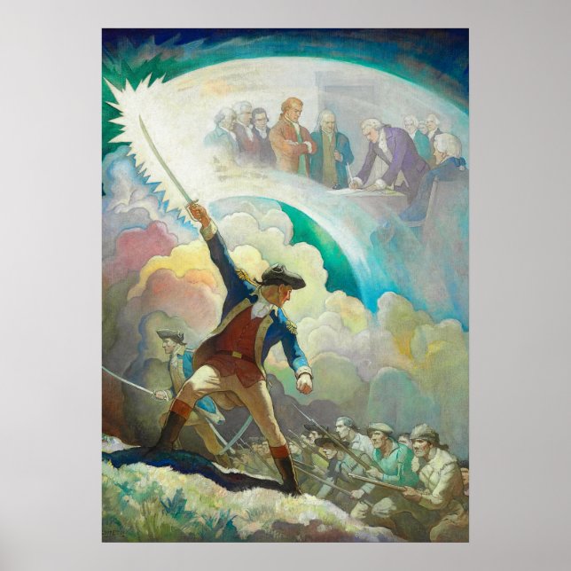 Poster Ethan Allen, Forerunner da Independência por Wyeth (Frente)