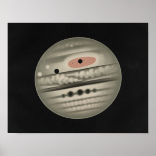 Poster Etienne Leopold Trouvelot - O Planeta Júpiter