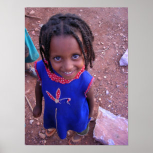Poster etíope da menina