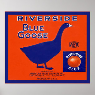 Póster Etiqueta da caixa da fruta do vintage