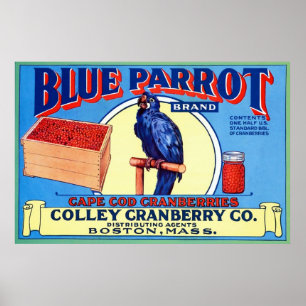 Póster Etiqueta da caixa da fruta do vintage