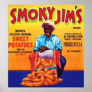 Póster Etiqueta da caixa da fruta do vintage