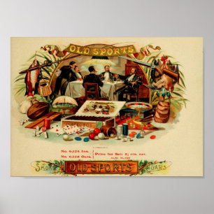 Poster Etiqueta da Caixa de Cigarro Vintage