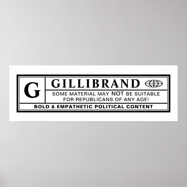 Poster Etiqueta de Aviso da Gillibrary (Frente)