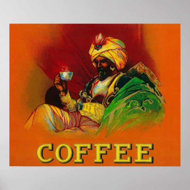 Poster Etiqueta de Café Árabe (Frente)