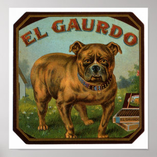 Póster Etiqueta de Charuto de El Gaurdo