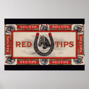 Poster Etiqueta de charuto Red Tips